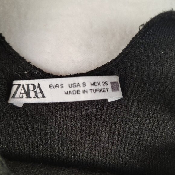 Zara Black Open Back Maxi Racerback Tank Dress Womens Small - Picture 5 of 10